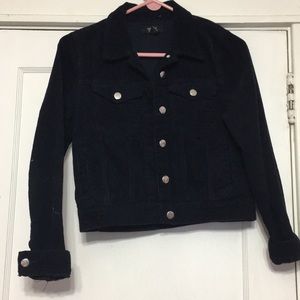 Navy blue corduroy jacket forever 21